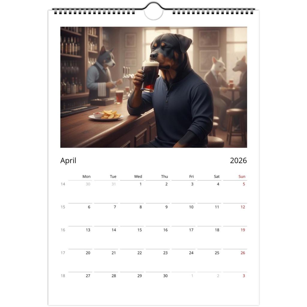 Nástěnný kalendář 2026, Zábavný tematický kalendář, Zábavný dárek k chatu, Perfektní volba pro domácí použití.
