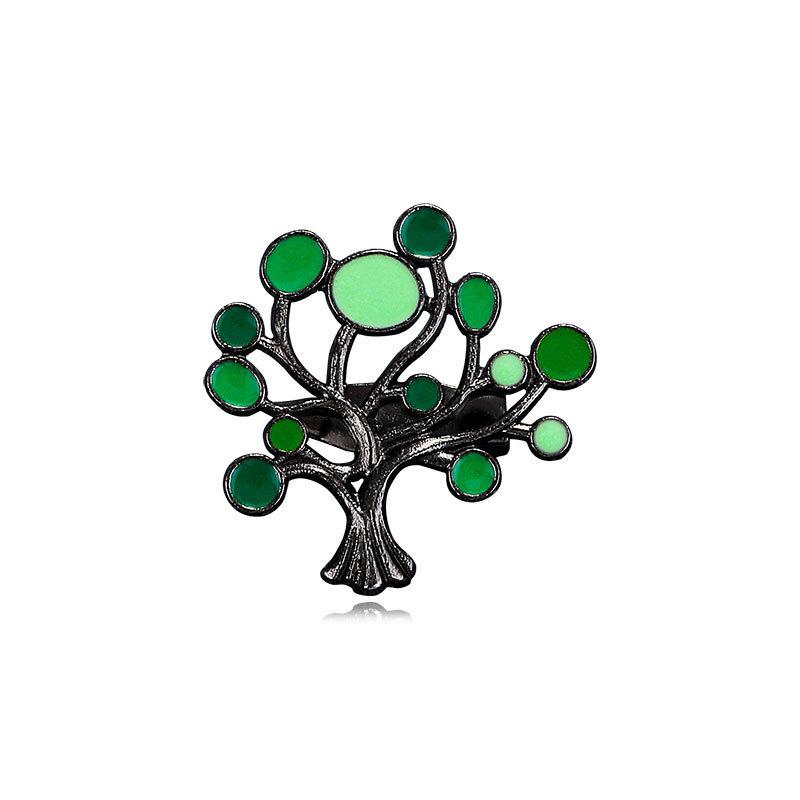 

Брошь в виде мультяшного дерева удачи, модный дизайн, цветная масляная капля, геометрическая брошь-булавка, аксессуары для зимней одежды