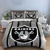 "Scudo Logo Raiders Neri" Set Copripiumino Biancheria da Letto Copripiumino Federe  (1*Copripiumino 2*Federe, senza piumino)