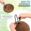 Wood Modern Plantings Holder Kit Stable Sturdy Mid Century Plantings Stand Set Versatile Metal Tall Holder for Home Decor