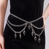 Adjustable Waist Chain Gothic Heart Hip Hop Belly Jewelry Accessory
