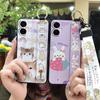 Soft Case Wristband Phone Case For Tecno Camon19/19Pro 4G Back Cover Phone Holder Cute Shockproof Anti-dust Waterproof