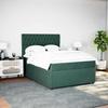 Maison Exclusive - Sommier à lattes de lit et matelas Vert foncé 140x190cm Velours