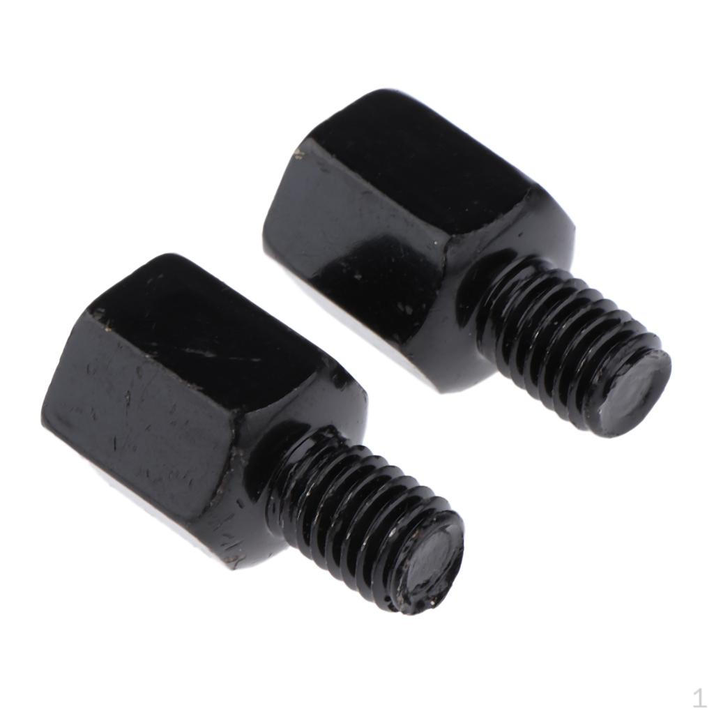 

4 Pieces Motorcycle Rearview Side Mirror RH 8 8mm Adapter Black
