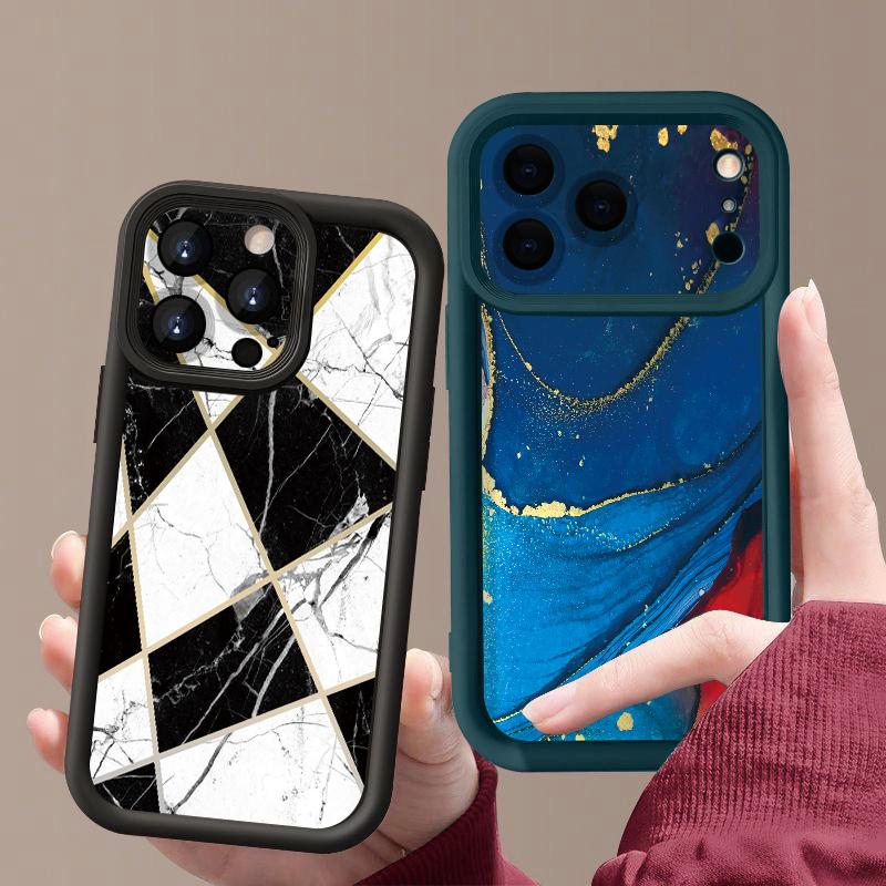 Marble Pattern Phone Case For iPhone 17 Pro Max Shockproof Bumper Soft Cover For iPhone 16 15 14 13 Pro Max 16E 17E