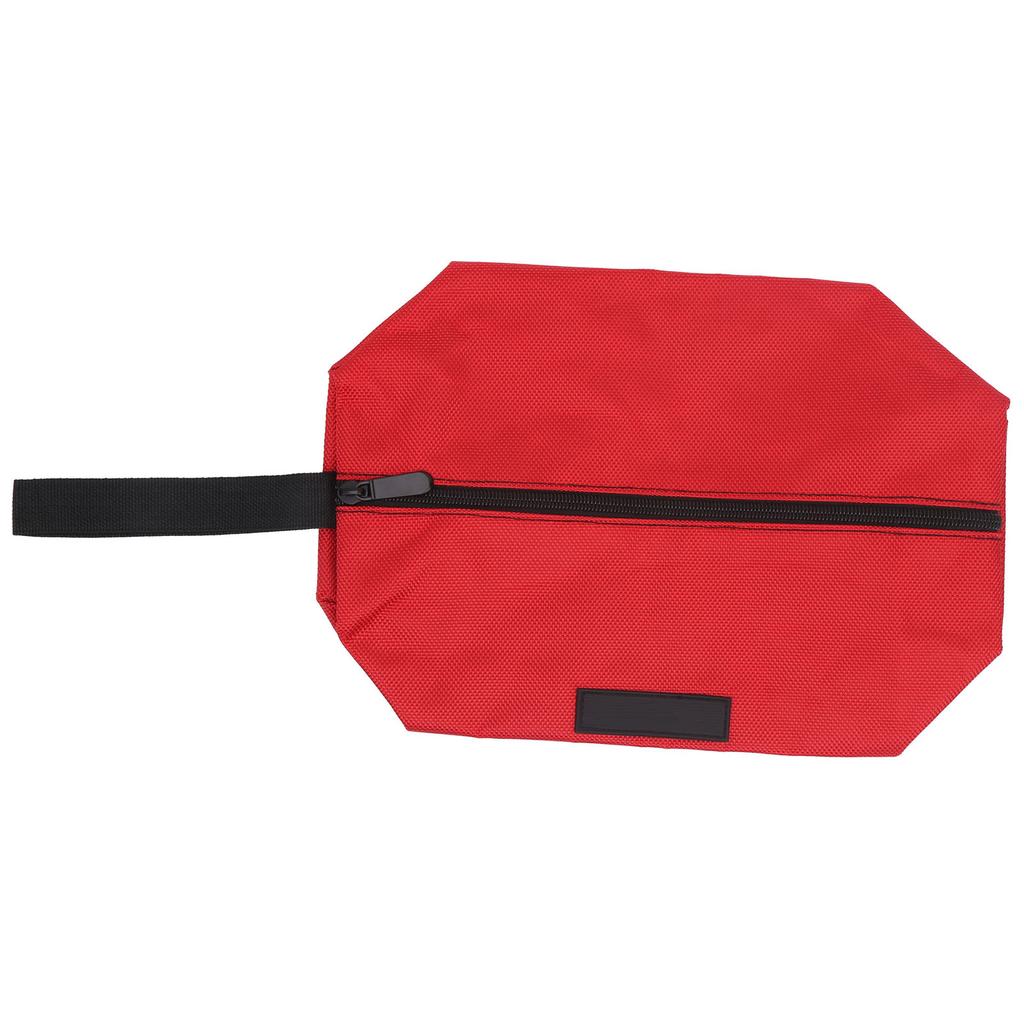 Tool Bag MultiPurpose Thick Electrician Portable Waterproof 1680D Oxford Cloth L(Red )