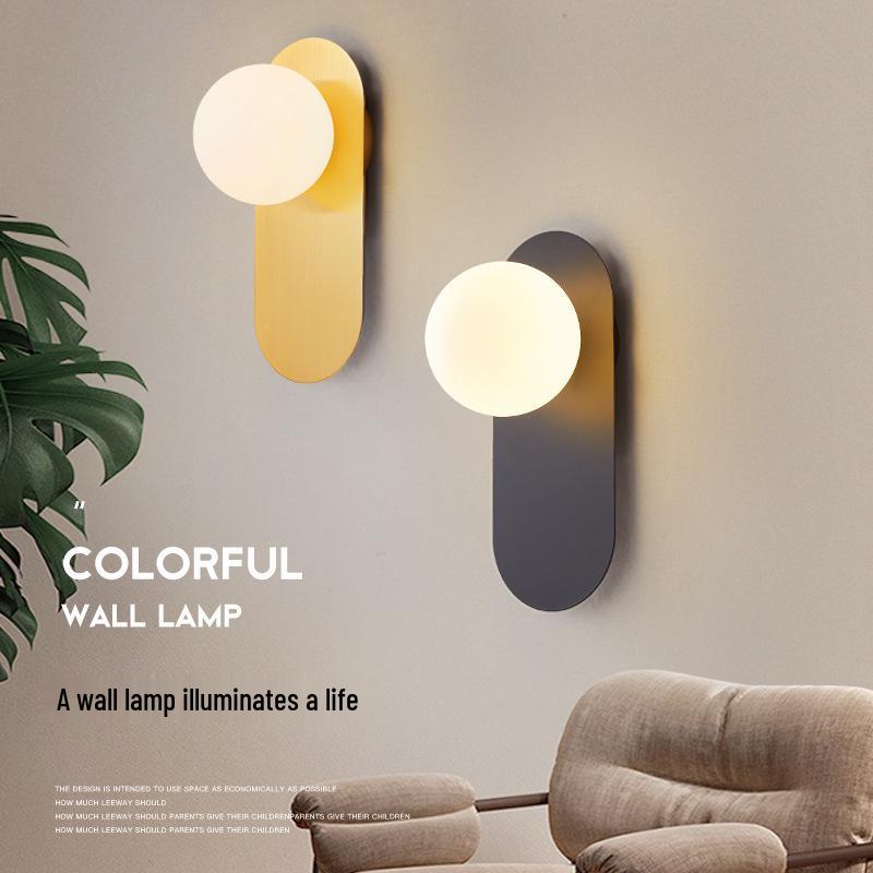 Gold Nordic Wall Lamp: Simple, Luxurious Postmodern Design for Bedroom, Living Room, or Corridor