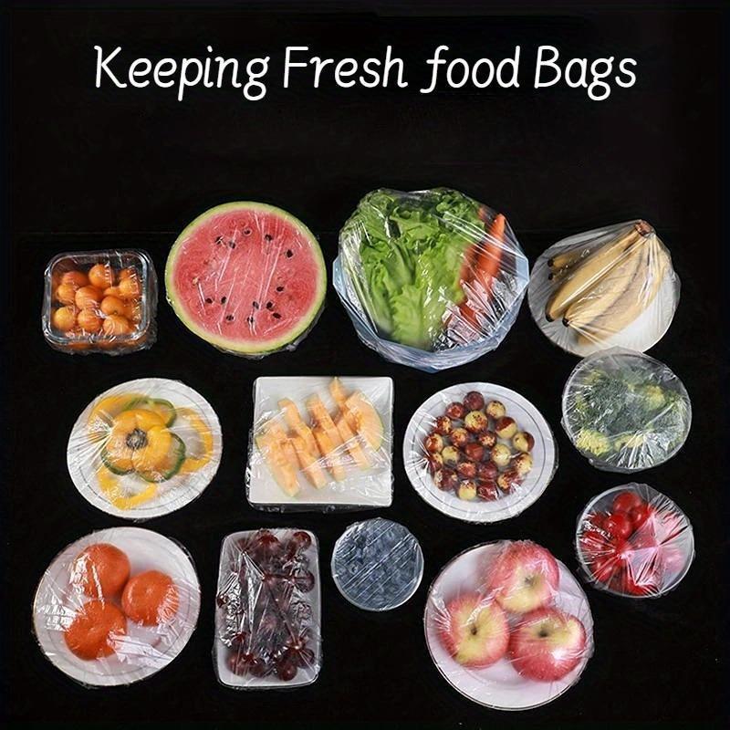 500pcs reusable thickened elastic food-grade plastic wrap, stretchable bowl covers, for kitchen fresh-keeping