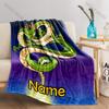 Dragon-themed Pattern Printed Blanket with Personalized Name Bedroom Sofa Office Lunch Break Blanket Multi-use Next Day Shipping