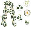 1PC 1.8m Artificial Eucalyptus Vine Fake Rose Flowers Gypsophila Garland For Wedding Home Party Craft Art Table Runner Decor