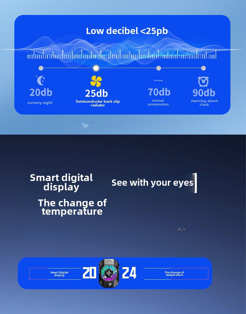 SL31 Mobile Phone Cooler with Semiconductor Radiator and Clip-On Fan