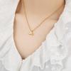 European-American Mermaid Tail Necklace: White Shell & Titanium Steel Pendant