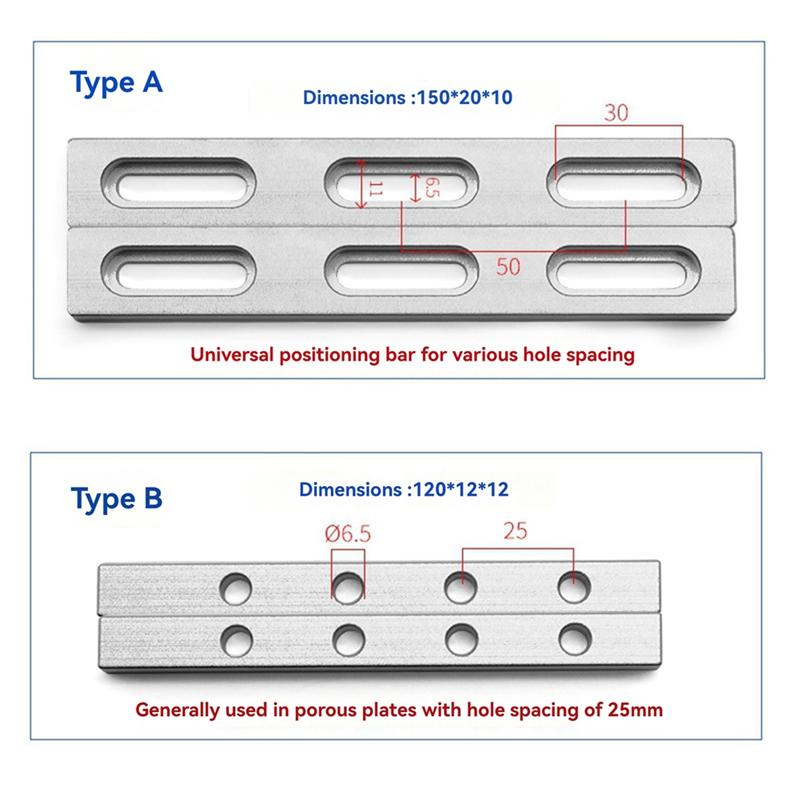 A96I-Universal Aluminum Alloy Positioning Bar Align Jig Fixed Clamp Position For Engraving And Marking Machines