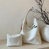 Solid Color PU Hasp sweet Shoulder Bags 2026 Hot Sale Temperament Simple Women's Bag Large Capacity Versatile Commuting Handbags
