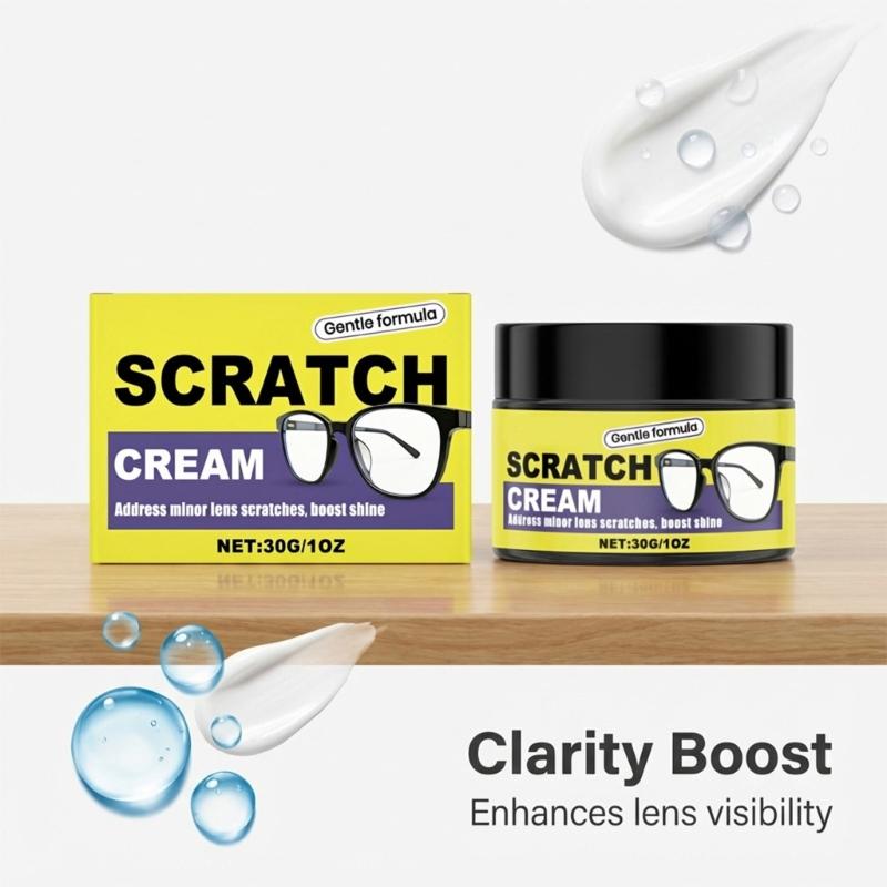 Lens Scratch Remover Glasses Lens Cleaner with Cleaning Sponge for Students Workers and Eyeglasses Store
