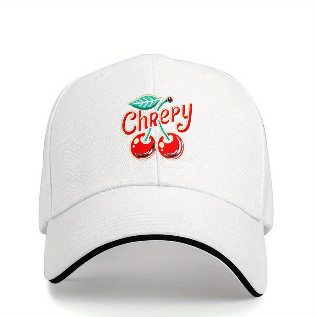 

Cherry Print Baseball Cap Unisex Polyester Adjustable Snapback Hat for Outdoor Sports Summer Casual Headwear One Size