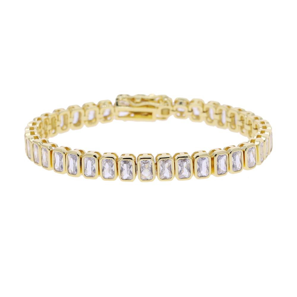 2024 Hot Selling New Arrived Trendy Women Jewelry Micro Paved CZ Plain Moon Shaped Choker Necklace Bracelet Set