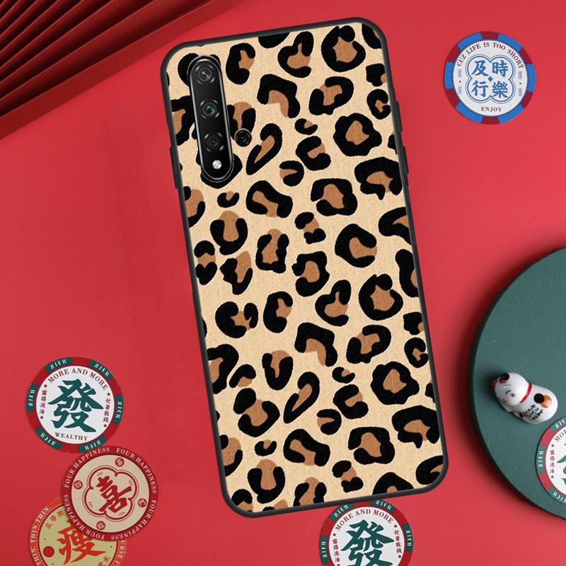 Tan Leopard For Huawei Nova 11i 8i 12i 12s 9 10 SE Y60 Y70 Y90 Y72 Y73 Y61 Y91 P60 Pro P30 P40 Lite Case