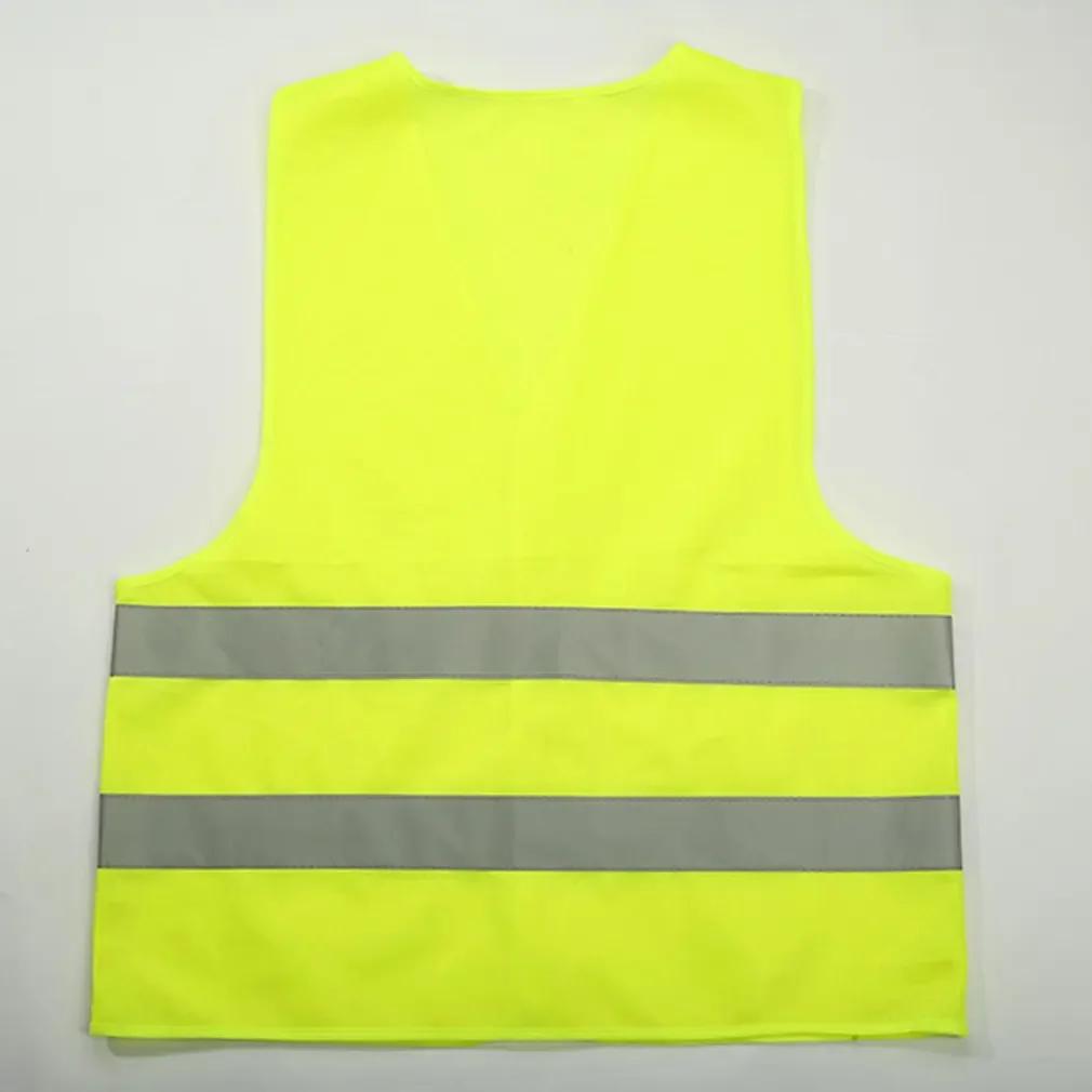 Car Reflective Safety Vest High Visibility Yellow for Traffic Running Cycling Outdoor Sports