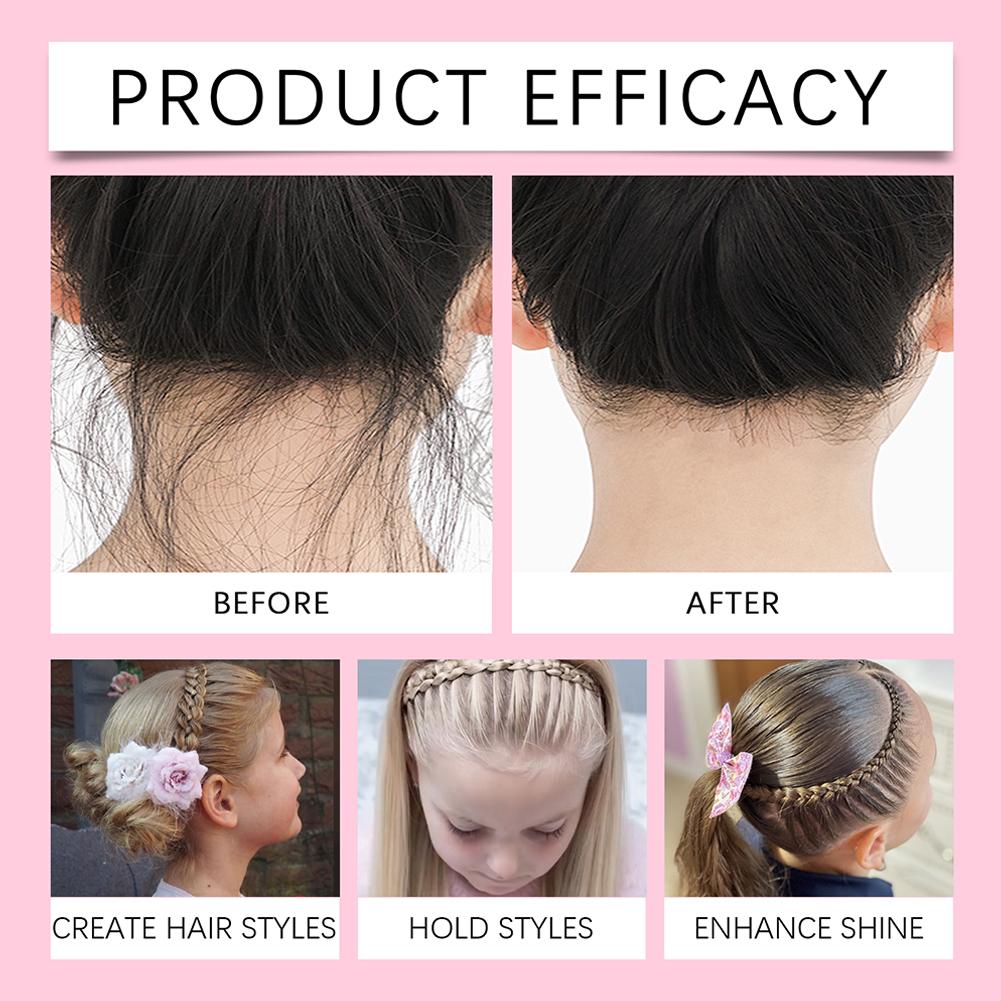Hair Styling Gel For Kids, Childrens Hair Wax Stick Built-in Comb 2-in-1 Hair Finishing Stick, Natural Refreshing Non-Greasy