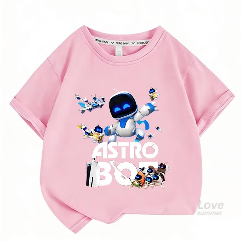 Summer Baby boys Clothes Kids Boys Printed T-Shirt A-Astro robot baby Girls Casual Children Fashion O Neck Short Sleeve Top