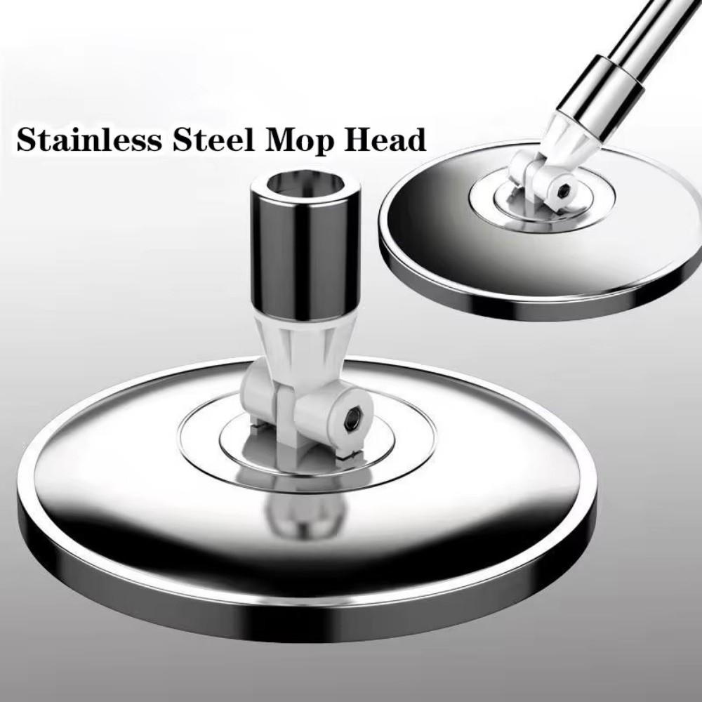 Revolving Mop Head Stainless Steel Mop Replacement Universal Spin Mop Head Home Cleaning Tools