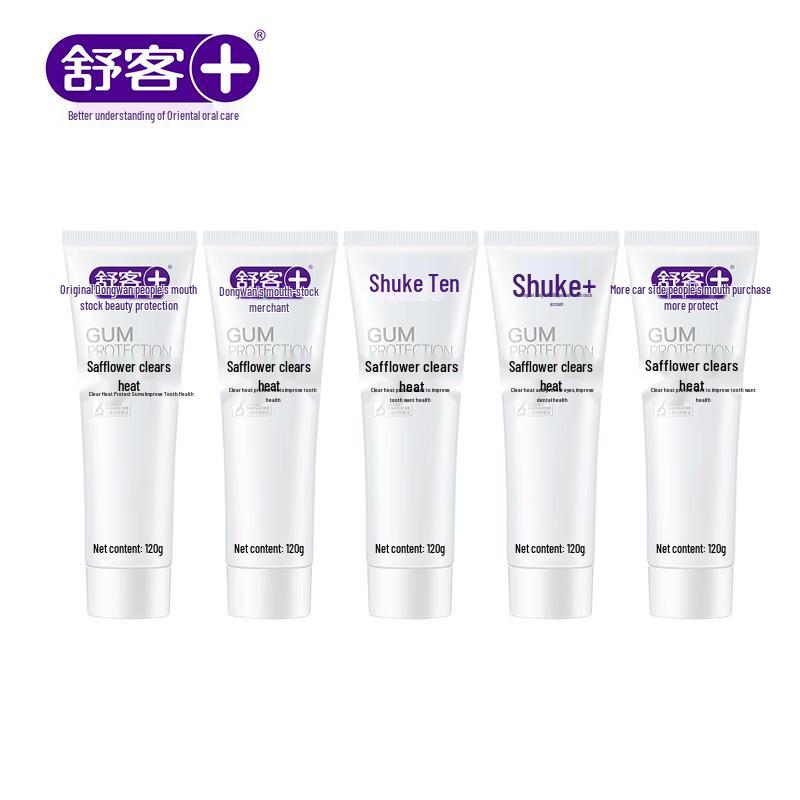 Shuke Safflower Herbal Toothpaste, 120g x 5 Pack