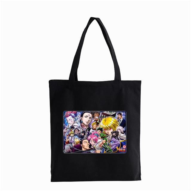 Anime giapponese Hunter x Hunter Shopping Bag Eco Manga Tote Harajuku Shopper Borsa da donna Borsa a tracolla in tela Killua Zoldyck Hisoka