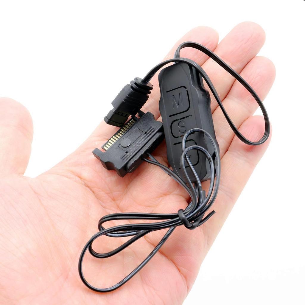 ARGB PC Fans Controller Kit, 5V 3Pin Mini ARGB Splitter, SATA Power RGB PC Fan Controller, Computer RGB Fans Hub Controller,with Multiple Lighting