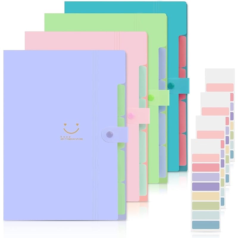 Corslet File Folder For Documents A4 Size Paper Office Students Certificate Holder Storage Organizer 5 Pockets (Pack Of