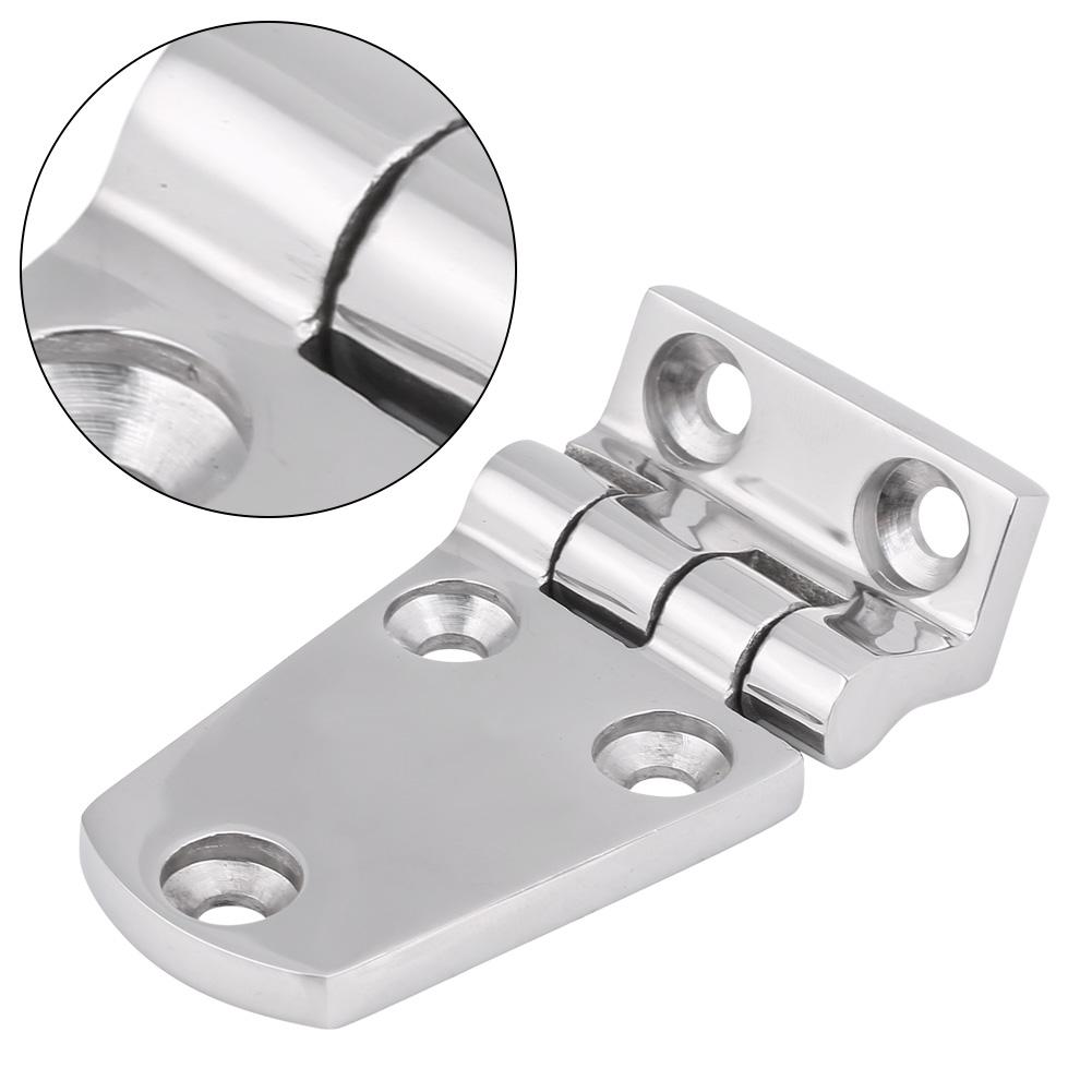 2pcs 316 Stainless Steel Marine Door Hinges Mirror Polishing Saltwater Corrosion Resistance with Integrated   for Yacht Boat Window Doors