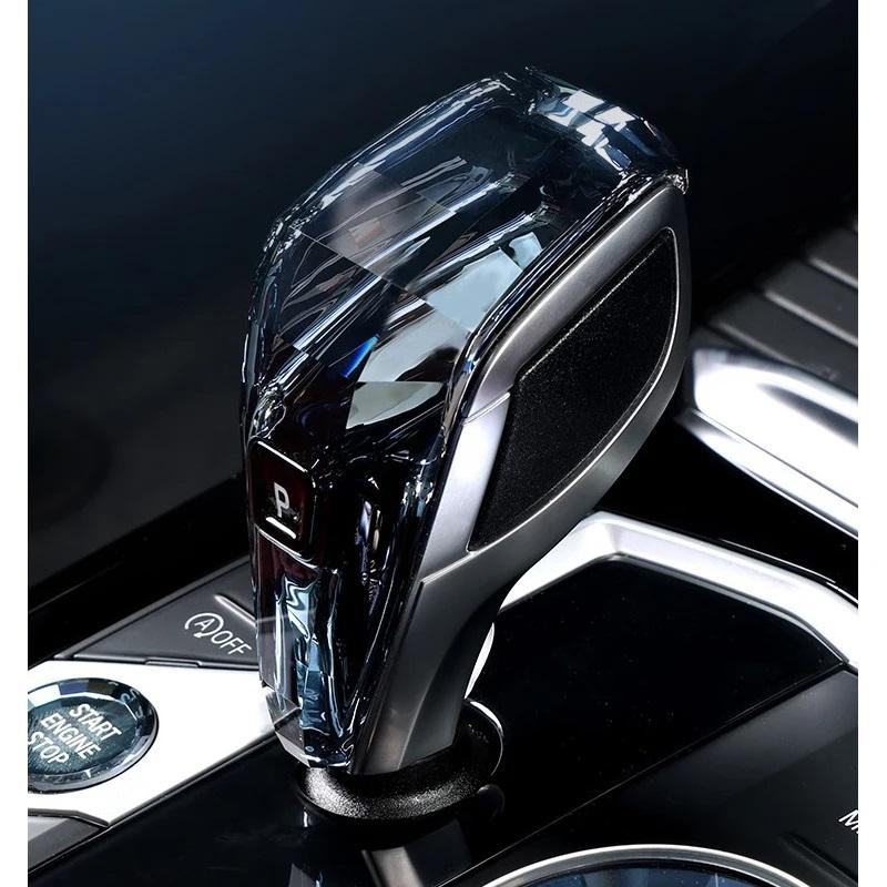 Manetă schimbător de viteze din cristal în 4 piese pentru BMW Seria 3 5 X3 X5 X6 F44 G20 G05 G06 G08 G30 6GT Automat Mâner schimbător de viteze din cristal