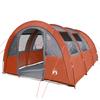 Vidaxl Tenda da Campeggio, 4 Persone, Grigio-Arancione, Impermeabile