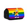 Shovelware Brain Game Doublelayer Pencil Case With Fruit Doodle Design For Students And Kids