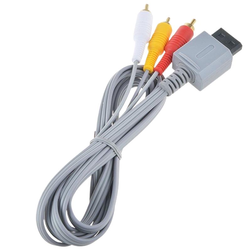 Composite 480P vergoldet 3Rca für Will Kabel 1,8 m 3 Rca Kabel für Nintendo Wii Controller Konsole Audio Video Av Kabel