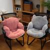 Seat Cushion High Resilience Seat Cushion Cute Plush Chair Cushion with Backrest Non-slip Floor Seat Pad Comfy Tatami for Office