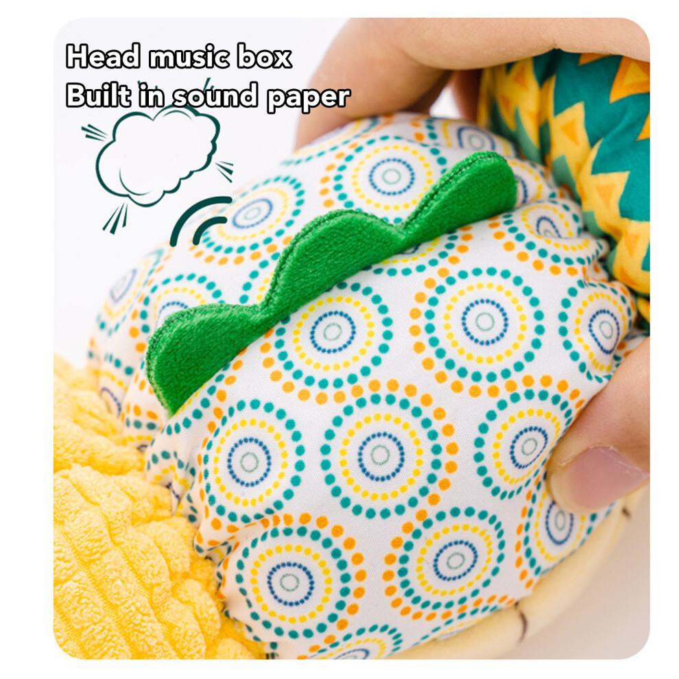 Multi Sensory Crinkle Plush Animal Toy 23in, Colorful & Soothing