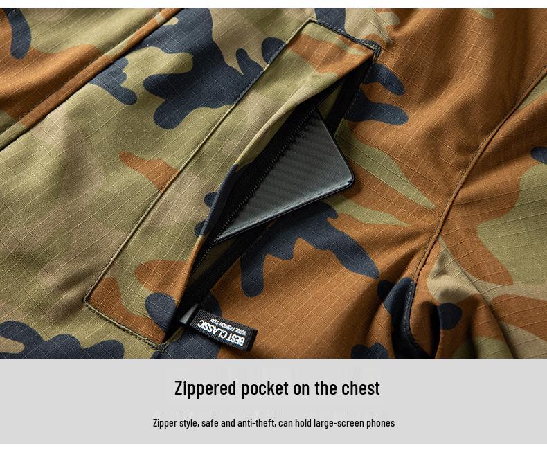 Ανδρικό & Γυναικείο Tactical Μπουφάν μεσαίου μήκους από καμουφλάζ βαμβάκι