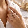 Trendy Exquisite Spiral Wrap Ring for Women Multilayer Sparkly Crystal Zircon Finger Ring Summer Festival Boho Statement Jewelry