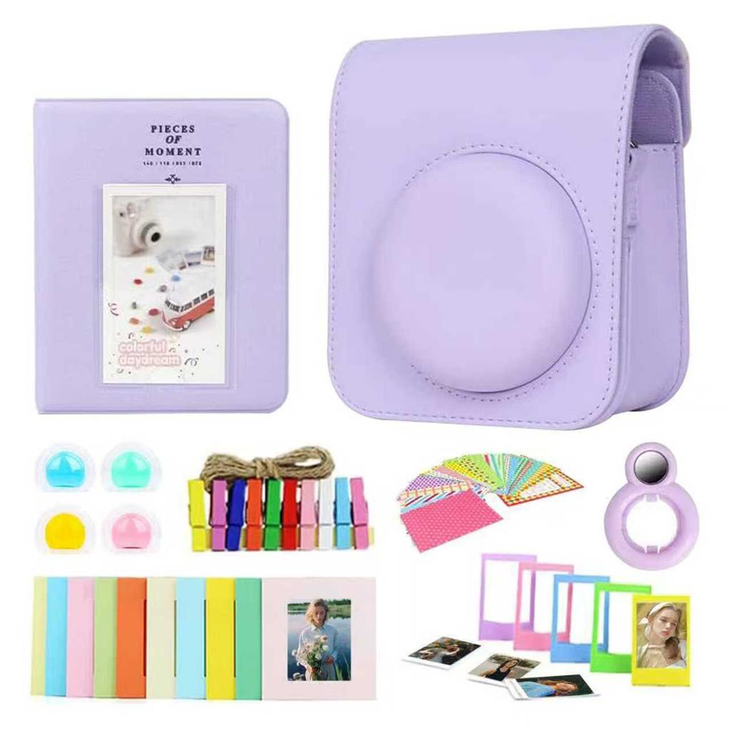 7 In 1 Instant Camera Accessories Bundle Case Photo Album Film Frame Selfie Lens for Fujifilm Instax Mini 12 Instant Cam
