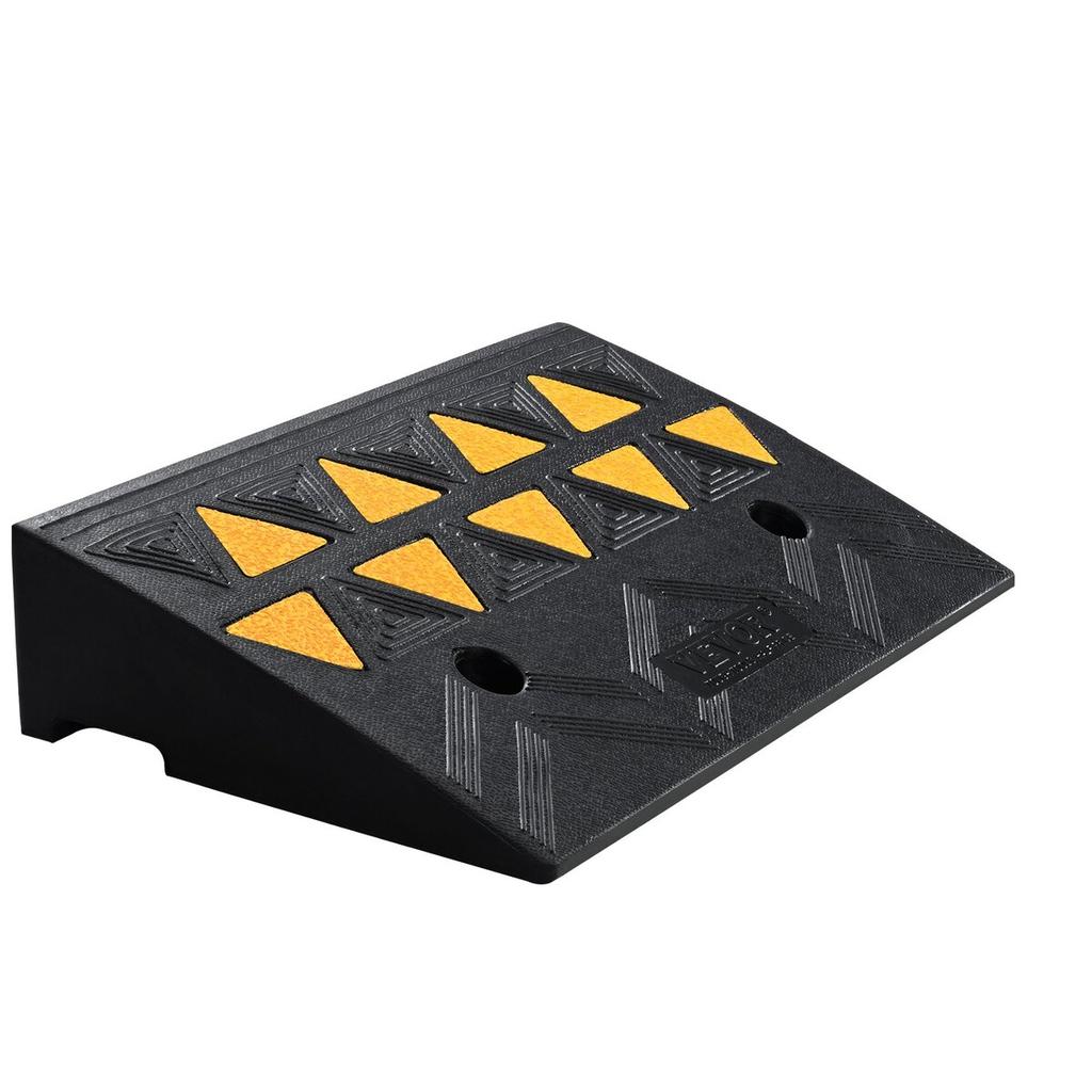 Rubber Curb Ramp 4.25" Rise Height Sidewalk Curb Ramp, 11.8" Width 19.7" Length Driveway Ramp for Curb, 15T Heavy Duty Rubber Ramp for Forklifts,
