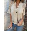 DICFY Women's Fashion Casual Summer Spring V-Neck Short Sleeve Blouses & Shirts