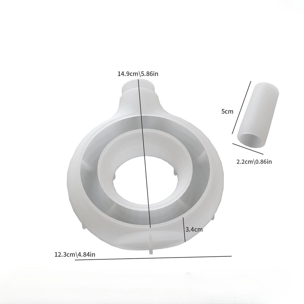 Circle Vase Silicone Mold, Oval, Circle, Stripe, Ins Style, Large Ornament, Donut, Flower Vase Mold