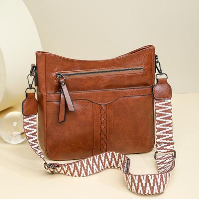 Borsa a tracolla Vintage PU Borsa da donna Borsa a spalla Commuter Grande capacità Borsa a spalla