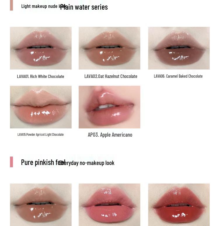LEEMEMBER Water Essence Series: Lychee Melon Lip Gloss, Chocolate Matte Lipstick, Affordable Lip Glaze
