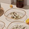 Elegant Transparent Vinegar and Snack Dish - Food Grade Plastic Plate for Dipping Sauces