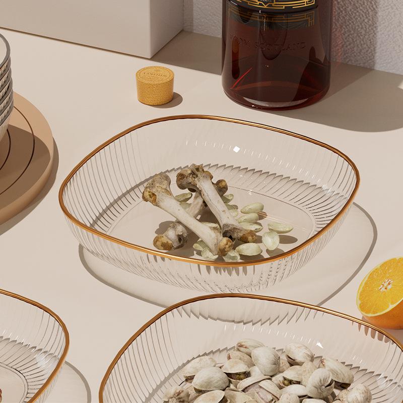 Elegant Transparent Vinegar and Snack Dish - Food Grade Plastic Plate for Dipping Sauces