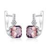 Cercei Dama Women's Earrings S925 Sterling Silver with Morganite Rose Gold Tone Elegant Fashion Jewelry Gift