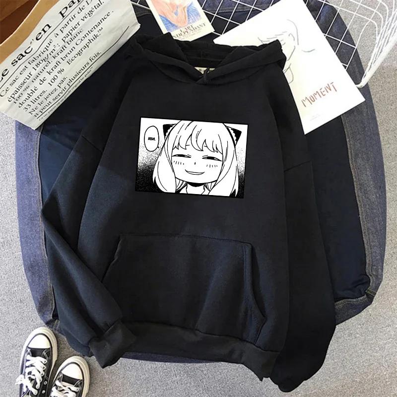 SPY X FAMILY Hoodie Anya Forger Harajuku Kawaii Manga Spyxfamily Sweatshirt Hoody Casual Streetwear Anime Unisex Graphic New
