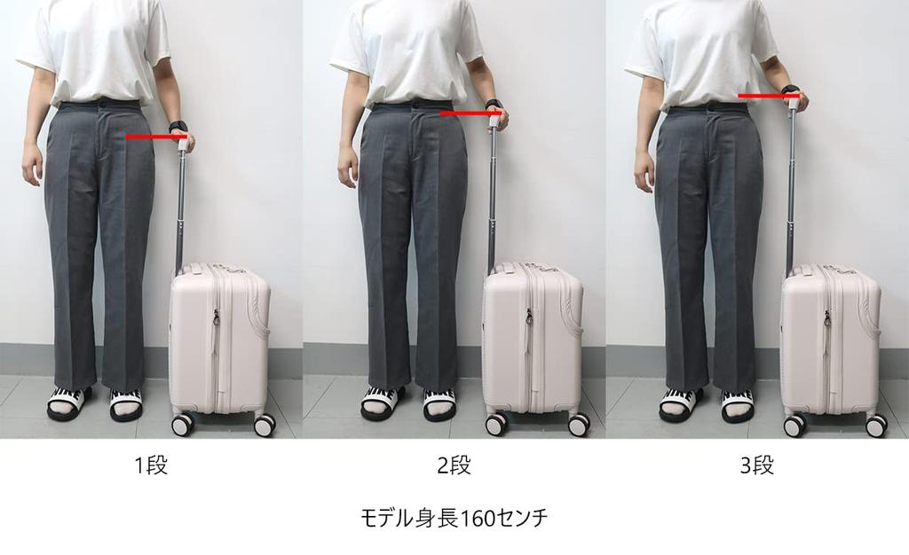 H Suitcase Carry Bag XS Size 35L Front Opening Pocket Removable Casters Carry Case Zippered Quiet Impact Resistant Polycarbonate Durable Travel